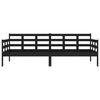 vidaXL Day Bed without Mattress Black Solid Wood Pine 80x200 cm
