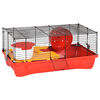 vidaXL Hamster Cage Red 58x32x36 cm Polypropylene and Metal
