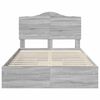 vidaXL Storage Bed Grey Sonoma 135 x 190 cm Engineered Wood