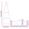 vidaXL Lighted Christmas Tree with 3 Gift Boxes 2D Warm White 150 cm