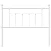vidaXL Metal Replace Headboard White 100 cm
