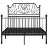 vidaXL Bed Frame without Mattress Black Metal 120x200 cm