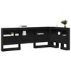vidaXL Storage Headboard with Shelf Black Oak 90 cm Engineered Wood