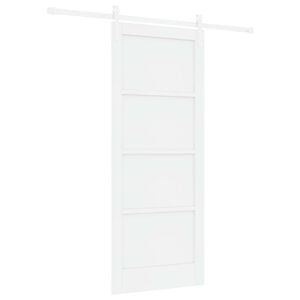 vidaXL Sliding Door White 83 x 202 cm Solid Pine Wood