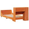 vidaXL Bed Frame without Mattress Wax Brown 75x190 cm Small Single Solid Wood Pine