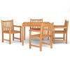 vidaXL 5 Piece Garden Dining Set Solid Wood Teak
