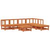 vidaXL Garden Lounge Set 7 pcs Wax Brown Solid Pine Wood