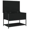 vidaXL Storage Bench Black 70x42.5x47 cm Engineered Wood