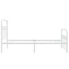 vidaXL Metal Bed Frame without Mattress with Footboard White 100x190cm