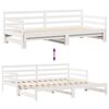 vidaXL Daybed with Trundle and Drawers without Mattress White 90x200 cm