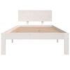 vidaXL Bed Frame without Mattress White Solid Wood Pine 90x200cm
