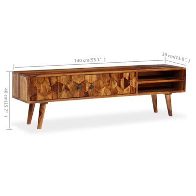 vidaXL TV Cabinet Solid Sheesham Wood 140x30x40 cm