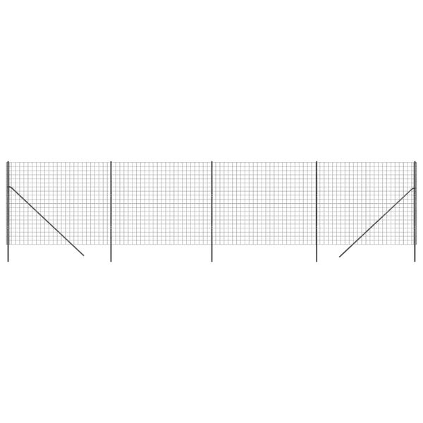 vidaXL Wire Mesh Fence Anthracite 2.2x10 m Galvanised Steel
