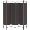 vidaXL 6-Panel Room Divider Brown 240x200 cm Fabric