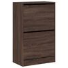 vidaXL Shoe Cabinet Brown Oak 60x34x96.5 cm Engineered Wood