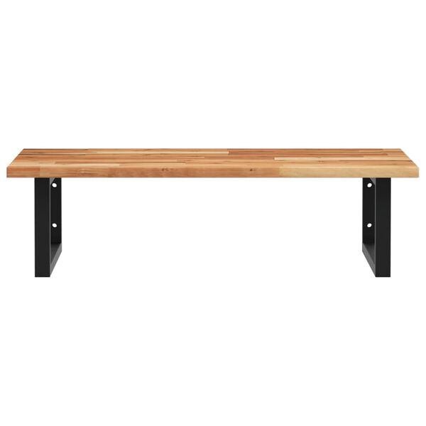 vidaXL Basin Shelf Wall Mounted Steel and Solid Wood Acacia
