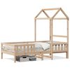 vidaXL Bed Frame with Roof without Mattress 75x190 cm Small Single