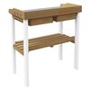 AXI Potting Table with 2 Drawers Brown and White
