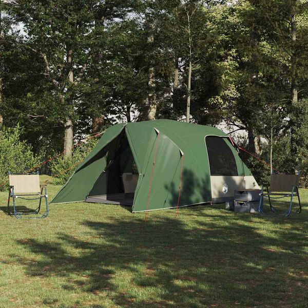 vidaXL Dome Tent with Removable Rainfly Green 455 x 252 x 178 cm