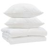 vidaXL Duvet with Pillow 3 pcs White Microfibre