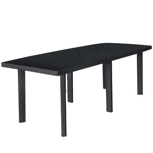 vidaXL Garden Table | Anthracite | Plastic | 216x90x72 cm | Lightweight