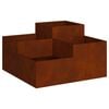 vidaXL Garden Planter Rusty 100 x 100 x 48 cm Weathering Steel