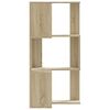 vidaXL Corner Bookcase 3-Tier Sonoma Oak 50x50x102 cm Engineered Wood