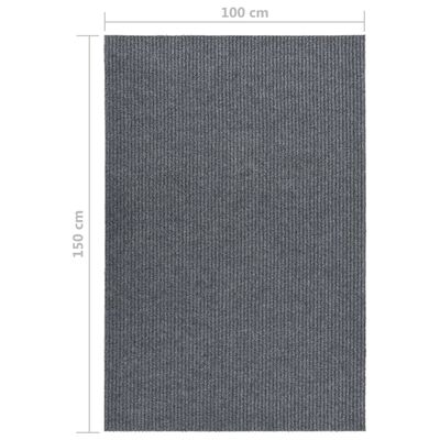 vidaXL Dirt Trapper Carpet Runner 100x150 cm Grey
