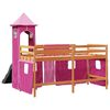 vidaXL Kids' Loft Bed with Tower Pink 80x200 cm Solid Wood Pine