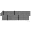 vidaXL Fence Set 1830 x 186 cm WPC and Aluminium Grey