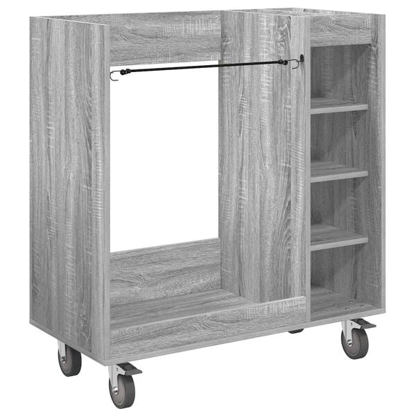 vidaXL Golf Cabinet with Wheel Plain Grey Sonoma 90 x 45 x 98 cm