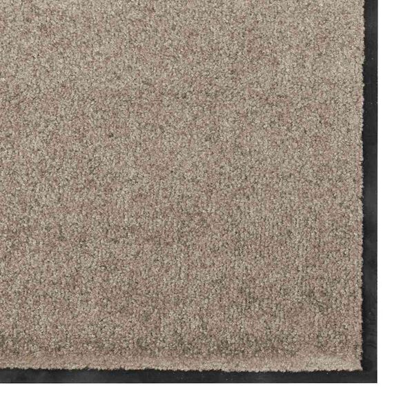 vidaXL Doormat Beige and Black 90 x 150 cm Polypropylene and vinyl