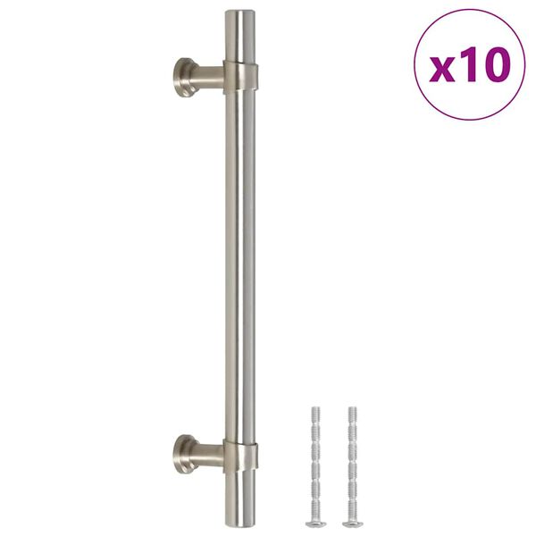 vidaXL Cabinet Handles 10 pcs Silver 128 mm Stainless Steel
