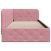 vidaXL Corner Bed Frame with Headboard Pink 90 x 190 cm Velvet