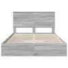 vidaXL Storage Bed Grey Sonoma 140 x 200 cm Engineered Wood