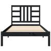 vidaXL Bed Frame without Mattress Black 100x200 cm Solid Wood