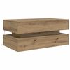 vidaXL Coffee Table with LED Lights Artisian Oak 90x50x40 cm