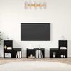 vidaXL TV Cabinet Set Wall-mounted 6 pcs Black Oak Engineered Wood