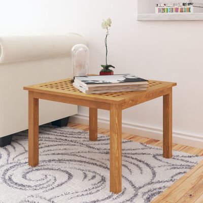 vidaXL Side Table Solid Walnut Wood 60x60x45 cm