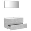vidaXL Bathroom Furniture Set Concrete Grey Engineered Wood