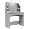 vidaXL Dressing Table with Mirror Grey Sonoma 96x40x142 cm
