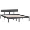 vidaXL Bed Frame without Mattress Grey Solid Wood Pine King Size