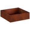 vidaXL Garden Planter Rusty 80 x 80 x 30 cm Weathering Steel