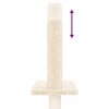 vidaXL Floor to Ceiling Cat Tree Cream 250.5-276.5 cm