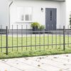 vidaXL Garden Fence 9 pcs Grey 15.3 x 0.6 m Powder-coated Steel