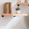 vidaXL Wall Shelf 40x50x(2-6) cm Untreated Solid Wood Oak