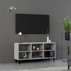 vidaXL TV Cabinet with Metal Legs Concrete Grey 103.5x30x50 cm