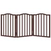 vidaXL Dog Gate Foldable 3 Panels Brown Oak 150 cm&nbsp;Poplar Wood