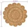 vidaXL Area Rug Hand-braided Jute 90 cm Round