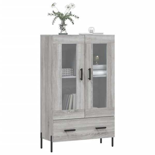 vidaXL Highboard Grey Sonoma 69.5x31x115 cm Engineered Wood